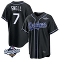 Vanessashop LA.Dodgers #7 Blake Snell Player Black Carbon Limited World Series Home Stitched Jerseys