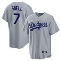 Vanessashop LA.Dodgers #7 Blake Snell Player Gray Game Stitched Jerseys