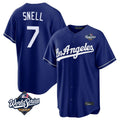 Vanessashop LA.Dodgers #7 Blake Snell Player Royal Game World Series Stitched Jerseys