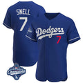 Vanessashop LA.Dodgers #7 Blake Snell Player Royal Limited Elite World Series Meet Home Stitched Jerseys