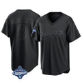 Vanessashop LA.Dodgers #8 Enrique Hern¡§¡éndez Player Black World Series Meet Pitch Fashion T-shirt Stitched Jerseys