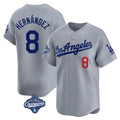 Vanessashop LA.Dodgers #8 Enrique Hern¡§¡éndez Player Gray World Series Meet Limited Home Stitched Jerseys