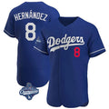 Vanessashop LA.Dodgers #8 Enrique Hern¡§¡éndez Player Royal World Series Meet Limited Elite Home Stitched Jerseys
