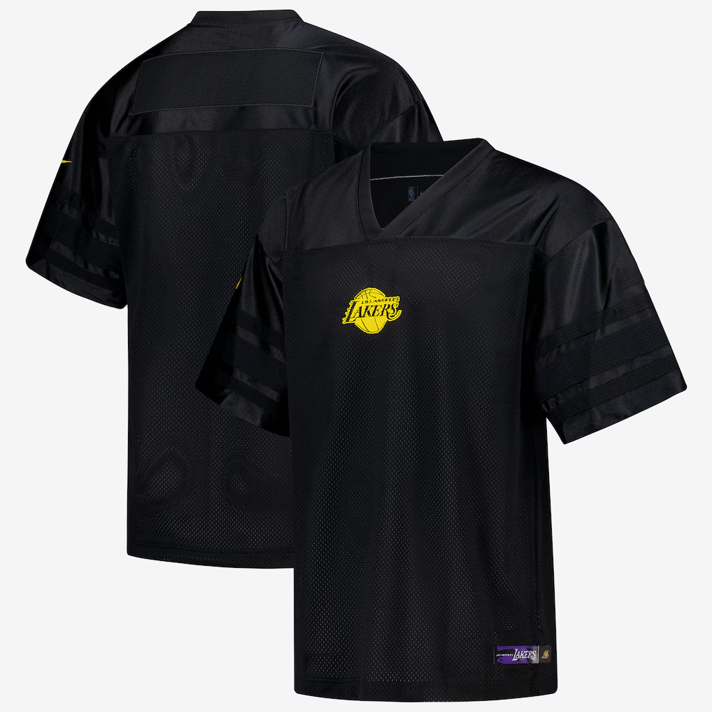 Vanessashop LA.Lakers Black Courtside Football Stitched Jerseys