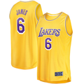 Vanessashop LA.Lakers #6 LeBron James Gold 202122 Fast Break Replica Stitched Jerseys - Icon Edition