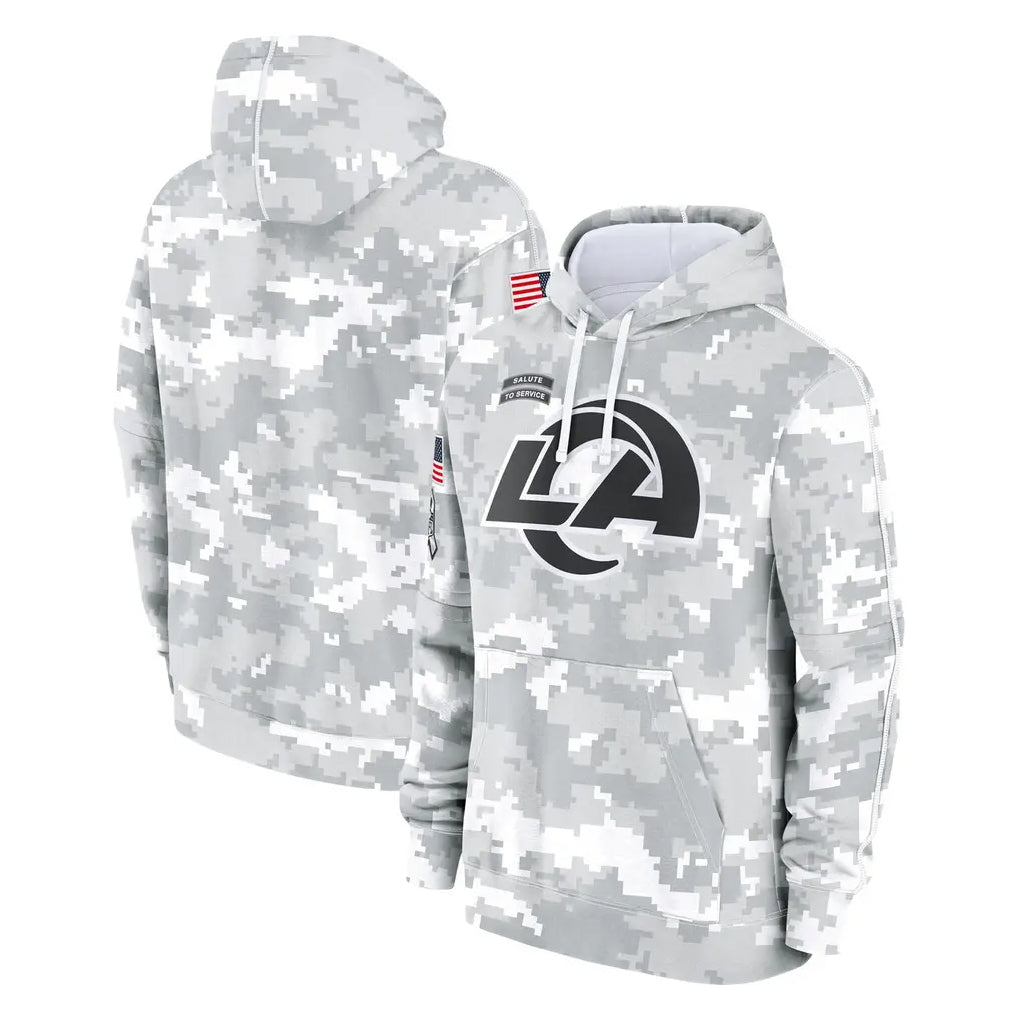 Vanessashop LA.Rams Arctic Camo Salute to Service Hoodies Limited Game Blank Player Stitched Jerseys