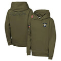 Vanessashop LA.Rams Olive Salute to Service Pullover Hoodies Limited Blank Player Stitched Jerseys