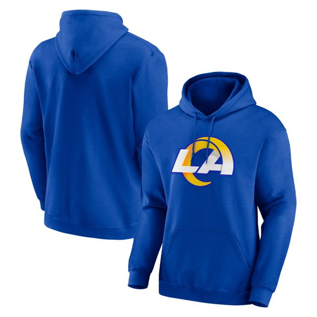 Vanessashop LA.Rams Royal LOGO Pullover Hoodie Limited Game Blank Player Stitched Jerseys
