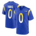 Vanessashop LA.Rams #0 Byron Young Player Royal Home Game Stitched Jerseys