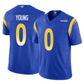 Vanessashop LA.Rams #0 Byron Young Player Royal Limited Vapor F.U.S.E. Home Game Stitched Jerseys