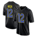 Vanessashop LA.Rams #12 Puka Nacua Player Black Fashion Limited Home Game Stitched Jerseys