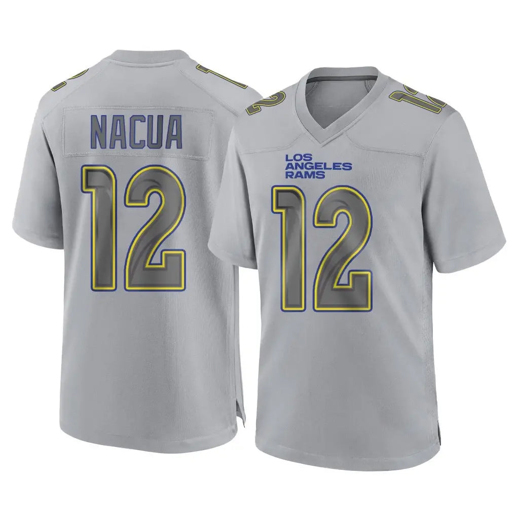 Vanessashop LA.Rams #12 Puka Nacua Player Gray Atmosphere Fashion Home Game Stitched Jerseys
