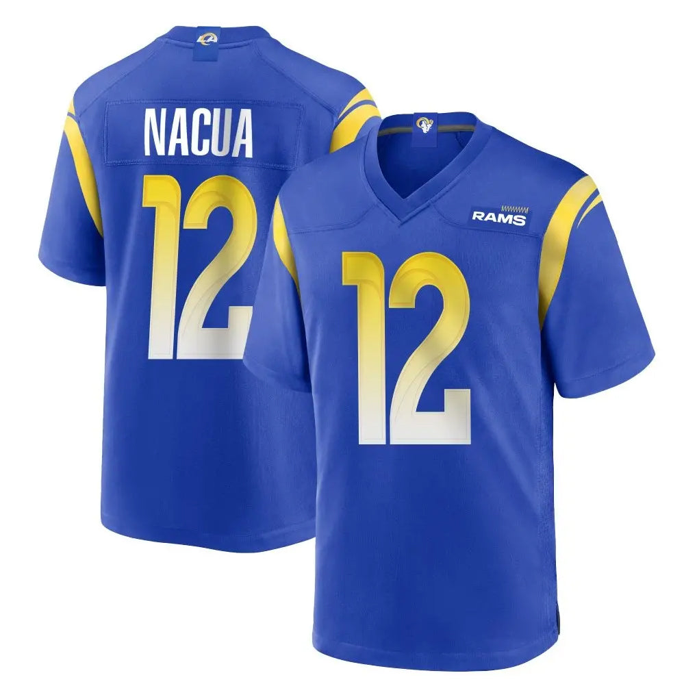 Vanessashop LA.Rams #12 Puka Nacua Player Royal Home Game Stitched Jerseys