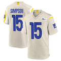 Vanessashop LA.Rams #15 Ty Simpson Player Bone Home Game Stitched Jerseys