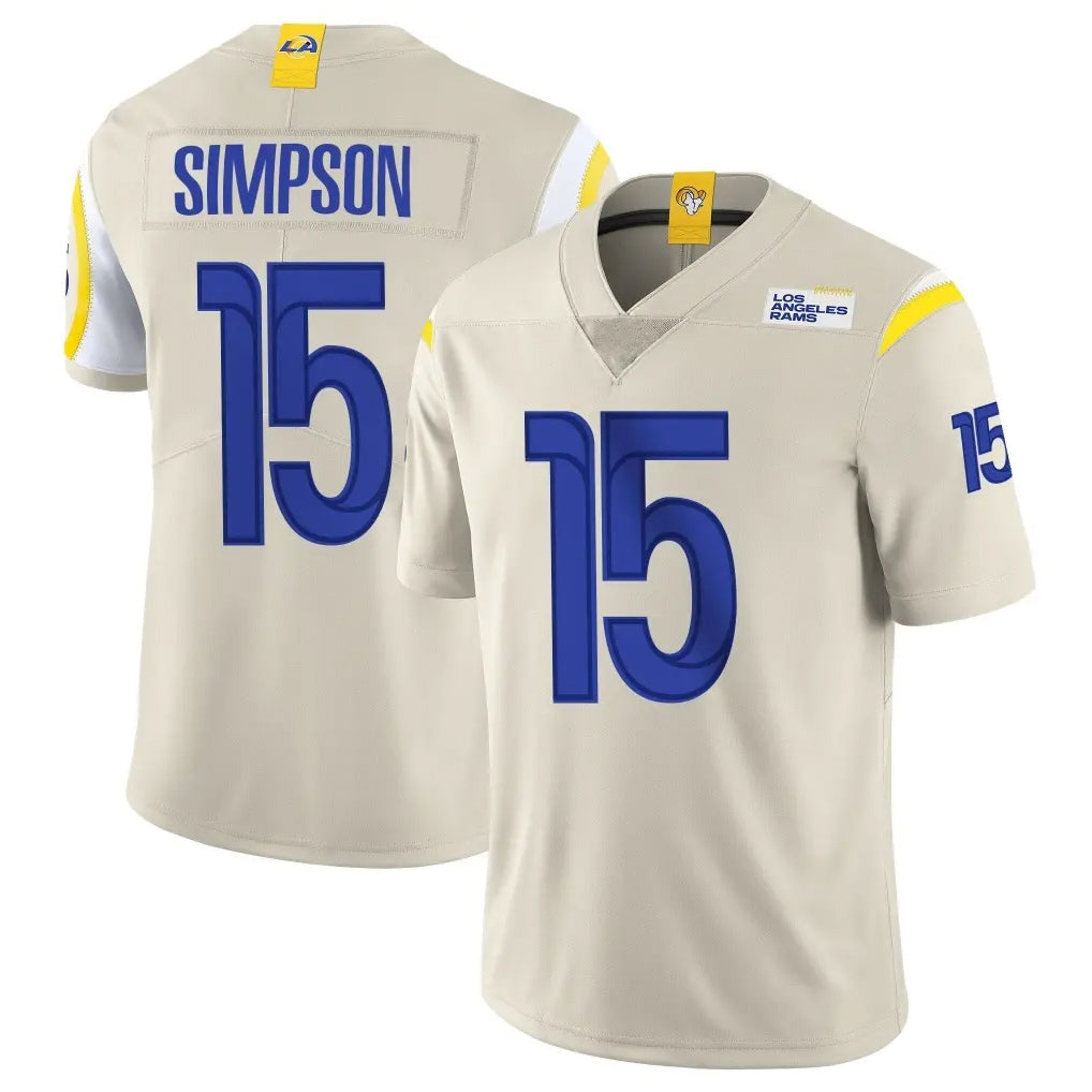 Vanessashop LA.Rams #15 Ty Simpson Player Bone Limited Vapor Home Game Stitched Jerseys