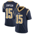 Vanessashop LA.Rams #15 Ty Simpson Player Navy Limited Vapor Untouchable Home Game Stitched Jerseys