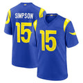 Vanessashop LA.Rams #15 Ty Simpson Player Royal Limited Home Game Stitched Jerseys