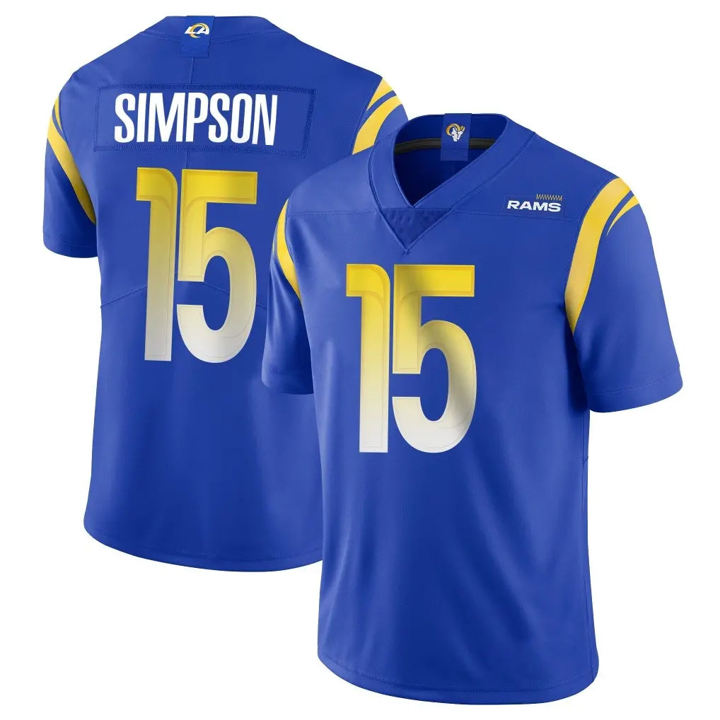 Vanessashop LA.Rams #15 Ty Simpson Player Royal Limited Vapor Untouchable Home Game Stitched Jerseys