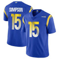 Vanessashop LA.Rams #15 Ty Simpson Player Royal Limited Vapor Untouchable Home Game Stitched Jerseys