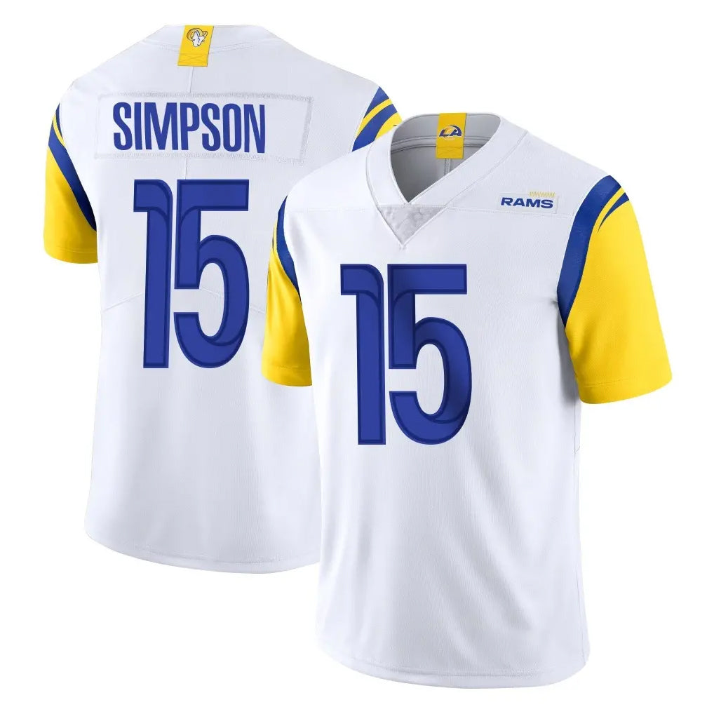 Vanessashop LA.Rams #15 Ty Simpson Player White Limited Vapor Untouchable Home Game Stitched Jerseys