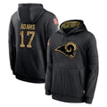 Vanessashop LA.Rams #17 Davante Adams Player Black Salute to Service Hoodies Limited Game Stitched Jerseys