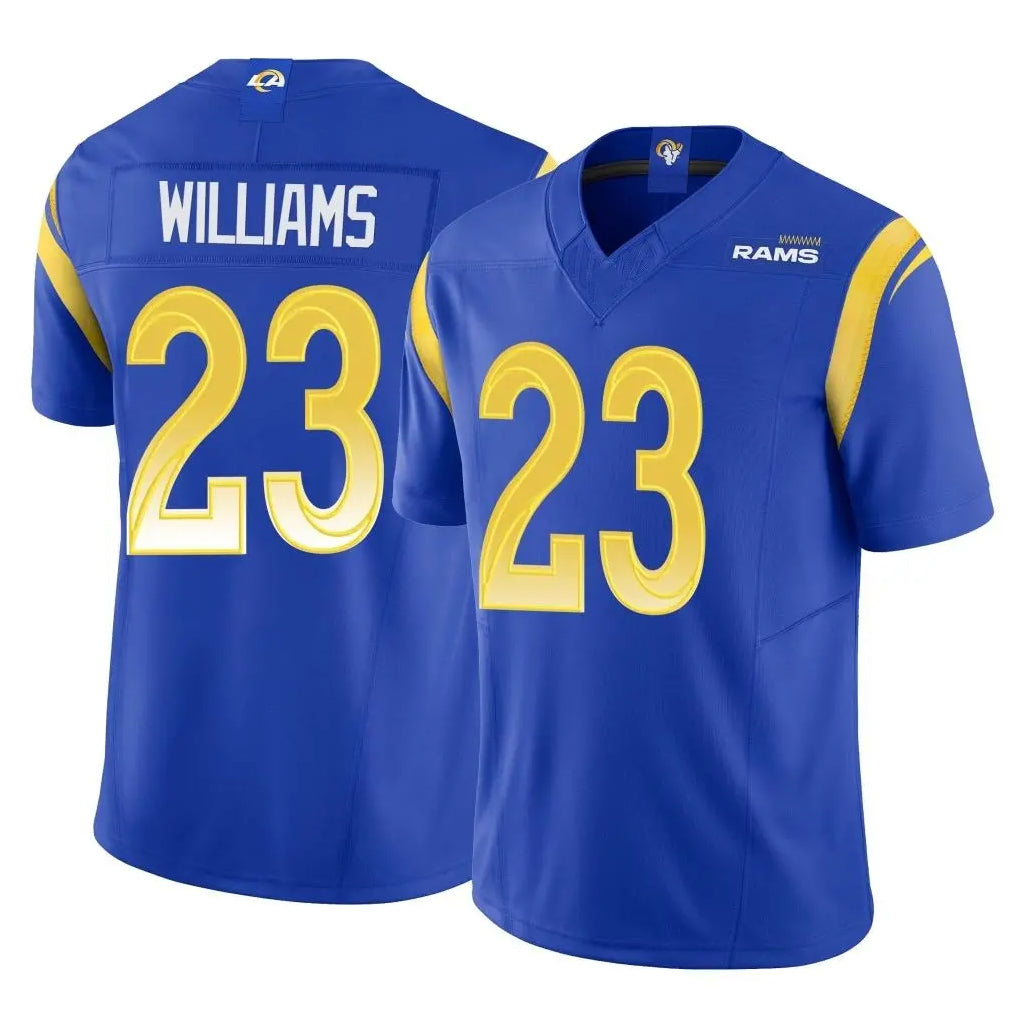 Vanessashop LA.Rams #23 Kyren Williams Player Royal Limited Vapor F.U.S.E. Home Game Stitched Jerseys