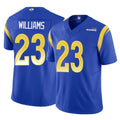 Vanessashop LA.Rams #23 Kyren Williams Player Royal Limited Vapor F.U.S.E. Home Game Stitched Jerseys
