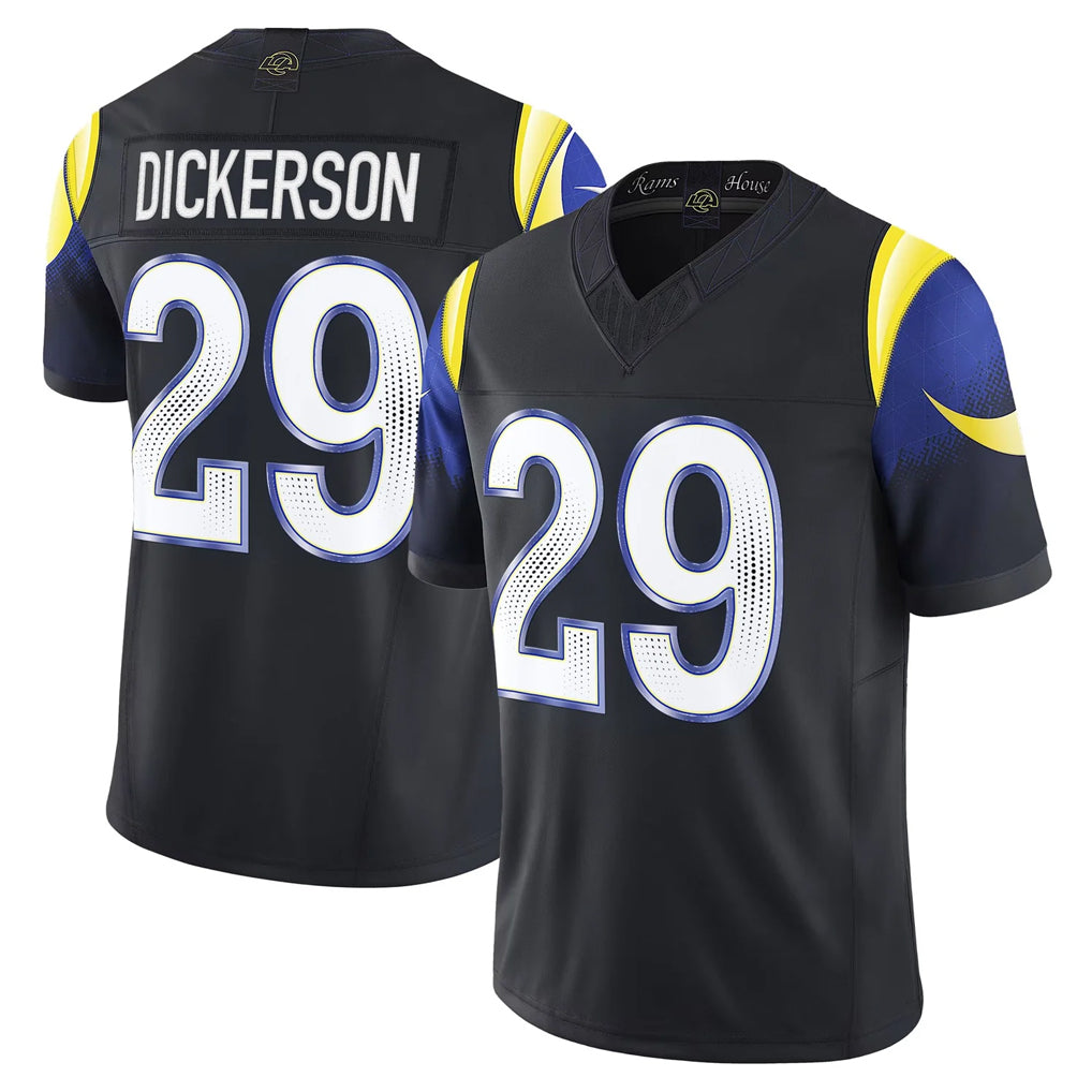 Vanessashop LA.Rams #29 Eric Dickerson Player Black Rivalries Vapor Limited Stitched Jerseys