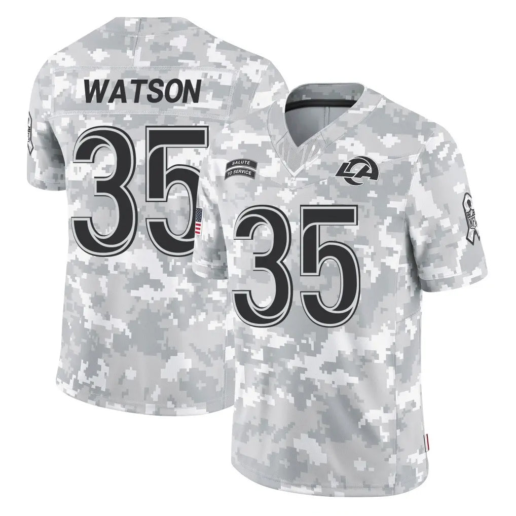 Vanessashop LA.Rams #35 Jaylen Watson Player Arctic Camo Salute To Service Limited Game Stitched Jerseys