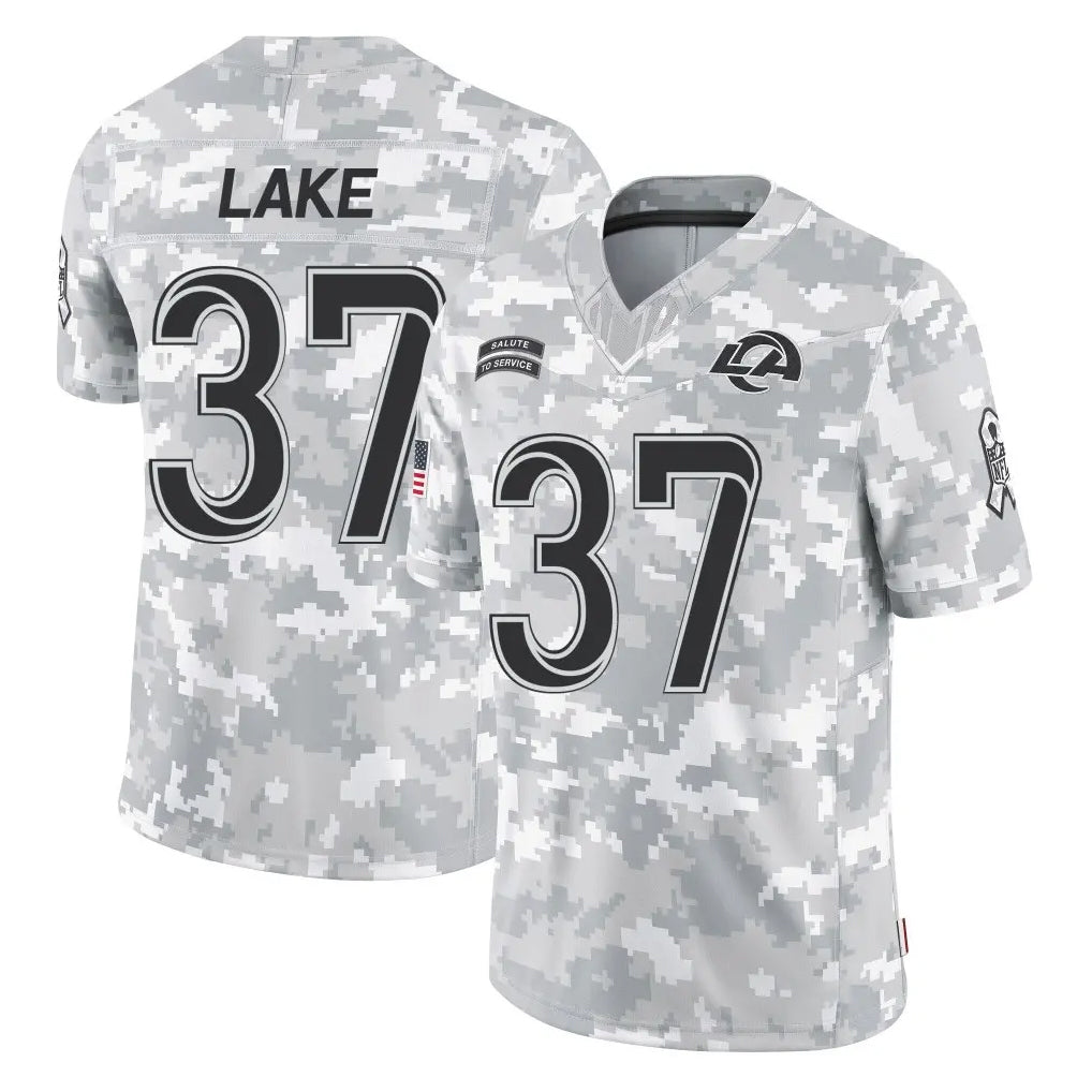 Vanessashop LA.Rams #37 Quentin Lake Player Arctic Camo Salute To Service Limited Game Stitched Jerseys