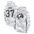 Vanessashop LA.Rams #37 Quentin Lake Player Arctic Camo Salute to Service Hoodies Limited Game Stitched Jerseys