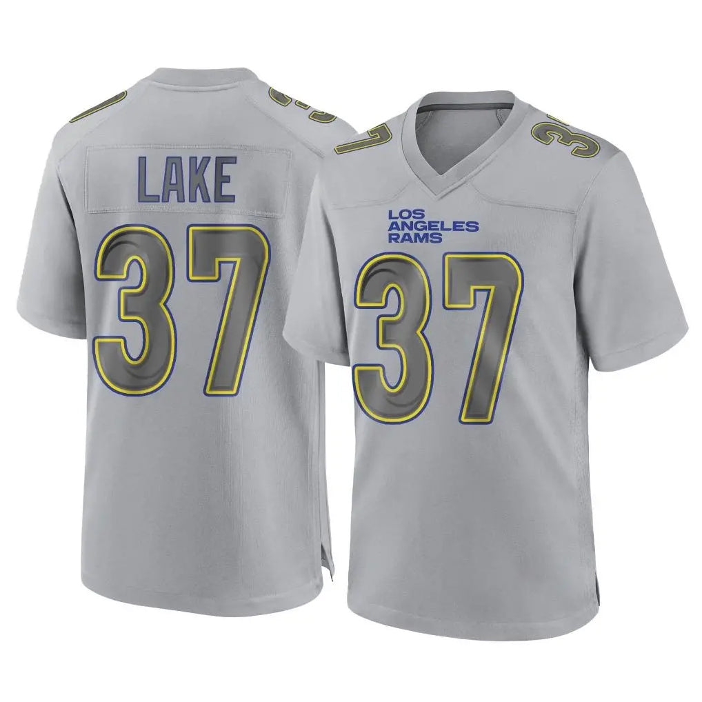 Vanessashop LA.Rams #37 Quentin Lake Player Gray Atmosphere Fashion Home Game Stitched Jerseys