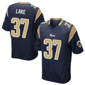 Vanessashop LA.Rams #37 Quentin Lake Player Navy Home Game Stitched Jerseys