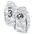 Vanessashop LA.Rams #3 Kam Curl Player Arctic Camo Salute to Service Hoodies Limited Game Stitched Jerseys