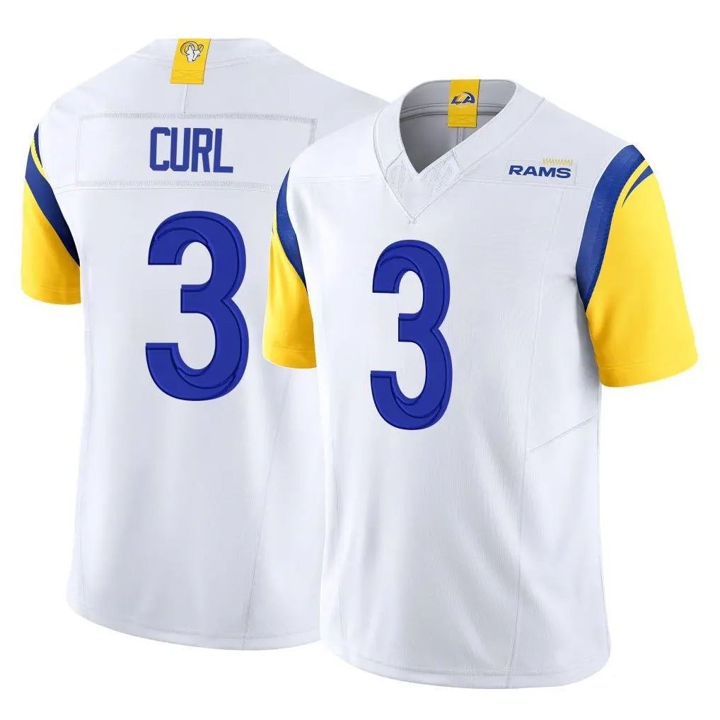 Vanessashop LA.Rams #3 Kam Curl Player White Limited Vapor F.U.S.E. Home Game Stitched Jerseys