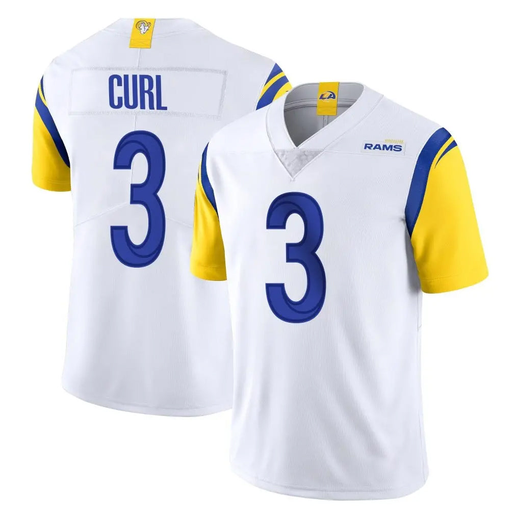 Vanessashop LA.Rams #3 Kam Curl Player White Limited Vapor Untouchable Home Game Stitched Jerseys