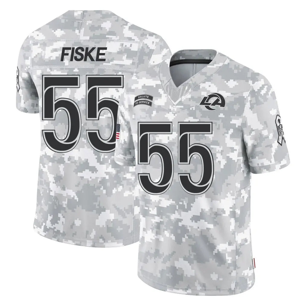 Vanessashop LA.Rams #55 Braden Fiske Player Arctic Camo Salute To Service Limited Game Stitched Jerseys
