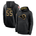 Vanessashop LA.Rams #55 Braden Fiske Player Black Salute to Service Hoodies Limited Game Stitched Jerseys