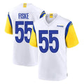 Vanessashop LA.Rams #55 Braden Fiske Player White Home Game Stitched Jerseys