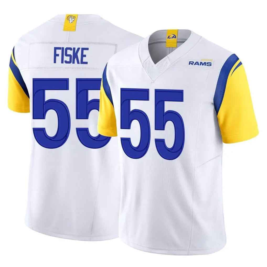Vanessashop LA.Rams #55 Braden Fiske Player White Limited Vapor F.U.S.E. Home Game Stitched Jerseys