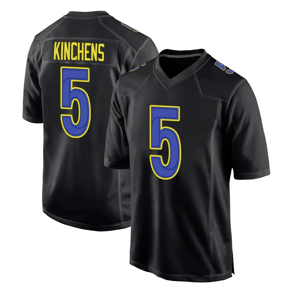 Vanessashop LA.Rams #5 Kamren Kinchens Player Black Fashion Limited Home Game Stitched Jerseys