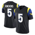 Vanessashop LA.Rams #5 Kamren Kinchens Player Black Midnight Rivalries Collection Limited Home Game Stitched Jerseys