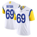 Vanessashop LA.Rams #69 Kevin Dotson Player White Limited Vapor Untouchable Home Game Stitched Jerseys