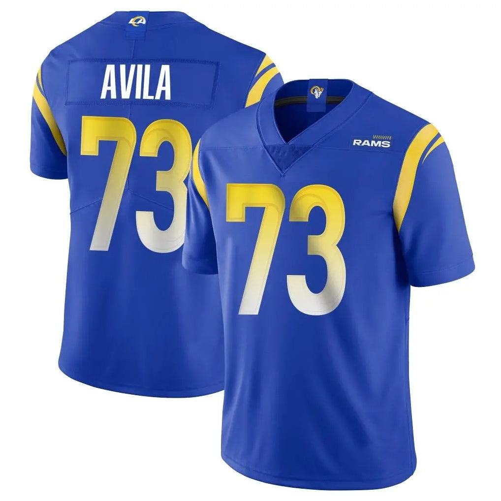 Vanessashop LA.Rams #73 Steve Avila Player Royal Limited Vapor Untouchable Home Game Stitched Jerseys