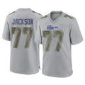 Vanessashop LA.Rams #77 Alaric Jackson Player Gray Atmosphere Fashion Home Game Stitched Jerseys