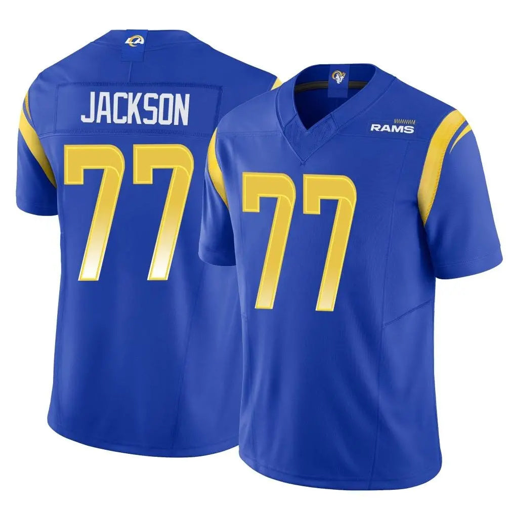Vanessashop LA.Rams #77 Alaric Jackson Player Royal Limited Vapor F.U.S.E. Home Game Stitched Jerseys