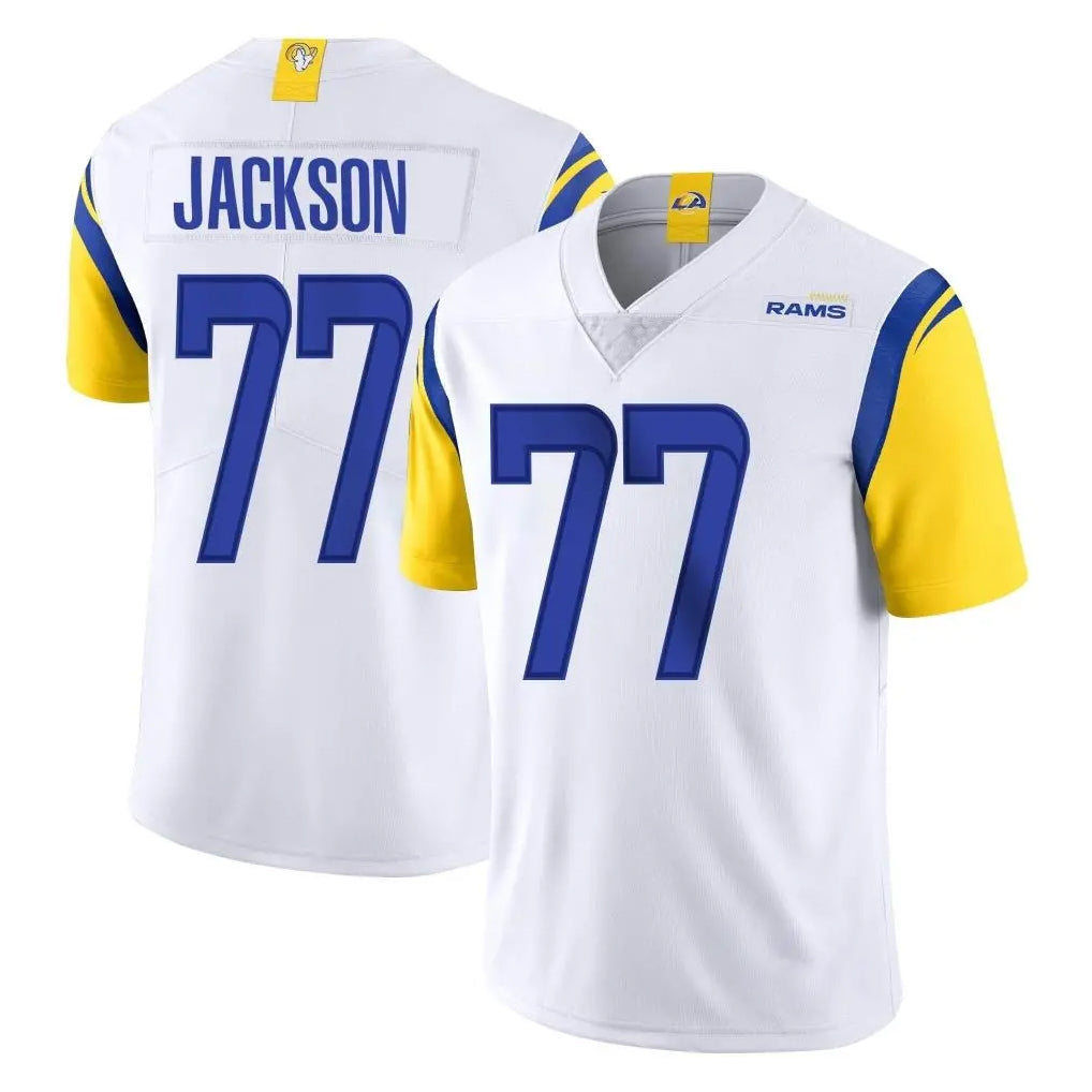 Vanessashop LA.Rams #77 Alaric Jackson Player White Limited Vapor Untouchable Home Game Stitched Jerseys