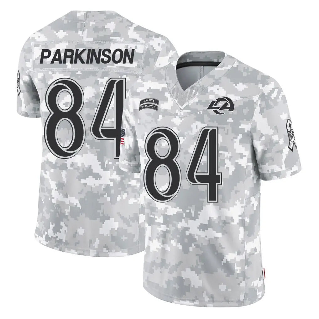 Vanessashop LA.Rams #84 Colby Parkinson Player Arctic Camo Salute To Service Limited Game Stitched Jerseys