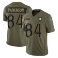 Vanessashop LA.Rams #84 Colby Parkinson Player Olive 2025 Salute To Service Limited Game Stitched Jerseys