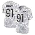 Vanessashop LA.Rams #91 Kobie Turner Player Arctic Camo Salute To Service Limited Game Stitched Jerseys